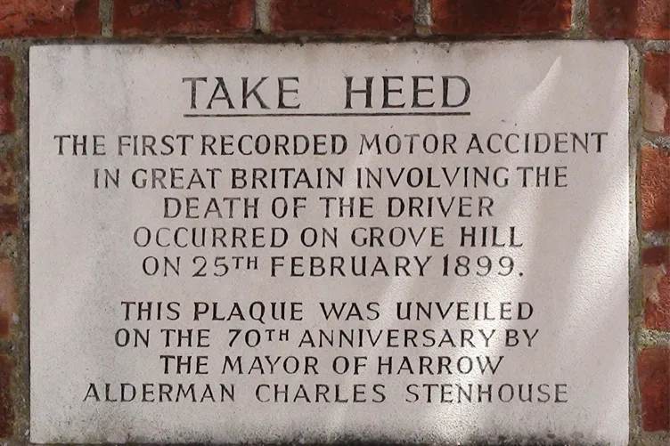 Grove Hill Harrow – the First Ever Motor Vehicle Fatality